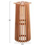 Βαση Bar Stand Εσωτ.χωρου Μες.υψους Στρογγυλη Frantz HM9857.11 Mindi Ξυλο Σε Φυσικο φ40x90υεκ. - Image 2