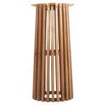 Βαση Bar Stand Εσωτ.χωρου Μες.υψους Στρογγυλη Frantz HM9857.11 Mindi Ξυλο Σε Φυσικο φ40x90υεκ. - Image 3