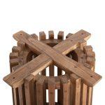 Βαση Bar Stand Εσωτ.χωρου Μες.υψους Στρογγυλη Frantz HM9857.11 Mindi Ξυλο Σε Φυσικο φ40x90υεκ. - Image 4