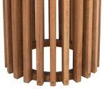 Βαση Bar Stand Εσωτ.χωρου Μες.υψους Στρογγυλη Frantz HM9857.11 Mindi Ξυλο Σε Φυσικο φ40x90υεκ. - Image 6