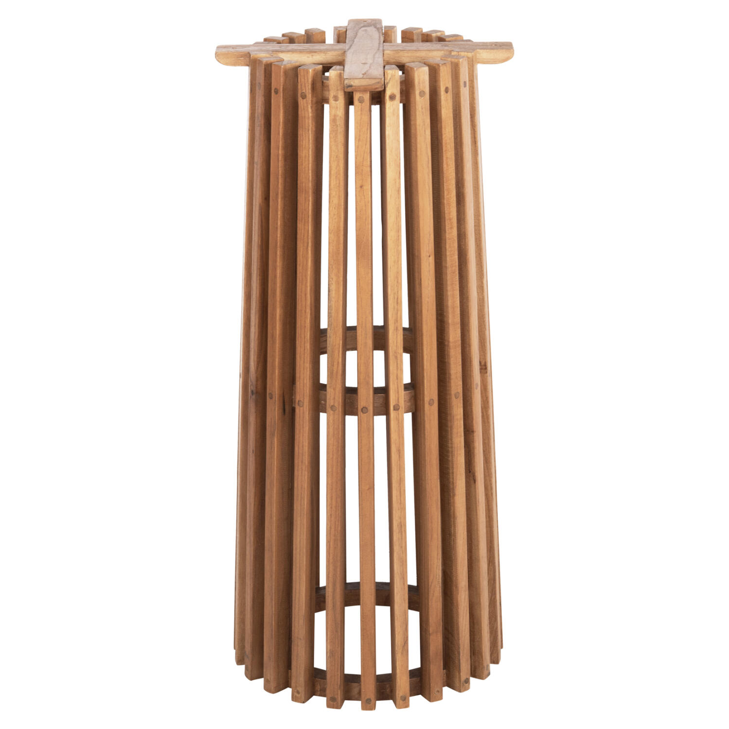 basi-bar-stand-stroggyli-fb9985711-mindi Βαση Bar Stand Εσωτ.χωρου Μες.υψους Στρογγυλη Frantz HM9857.11 Mindi Ξυλο Σε Φυσικο φ40x90υεκ. - Image 1