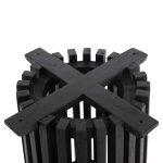 Βαση Bar Stand Εσωτ.χωρου Μες.υψους Στρογγυλη Frantz HM9857.12 Mindi Ξυλο Σε Μαυρο φ40x90υεκ. - Image 4