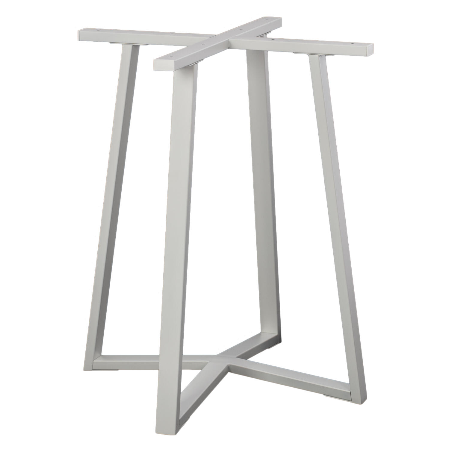 basi-trapezioy-leyki-metalliki-hm47002-6 Βαση Τραπεζιου Λευκη Μεταλλικη HM470.02 60x60x72 Εκ. - Image 1