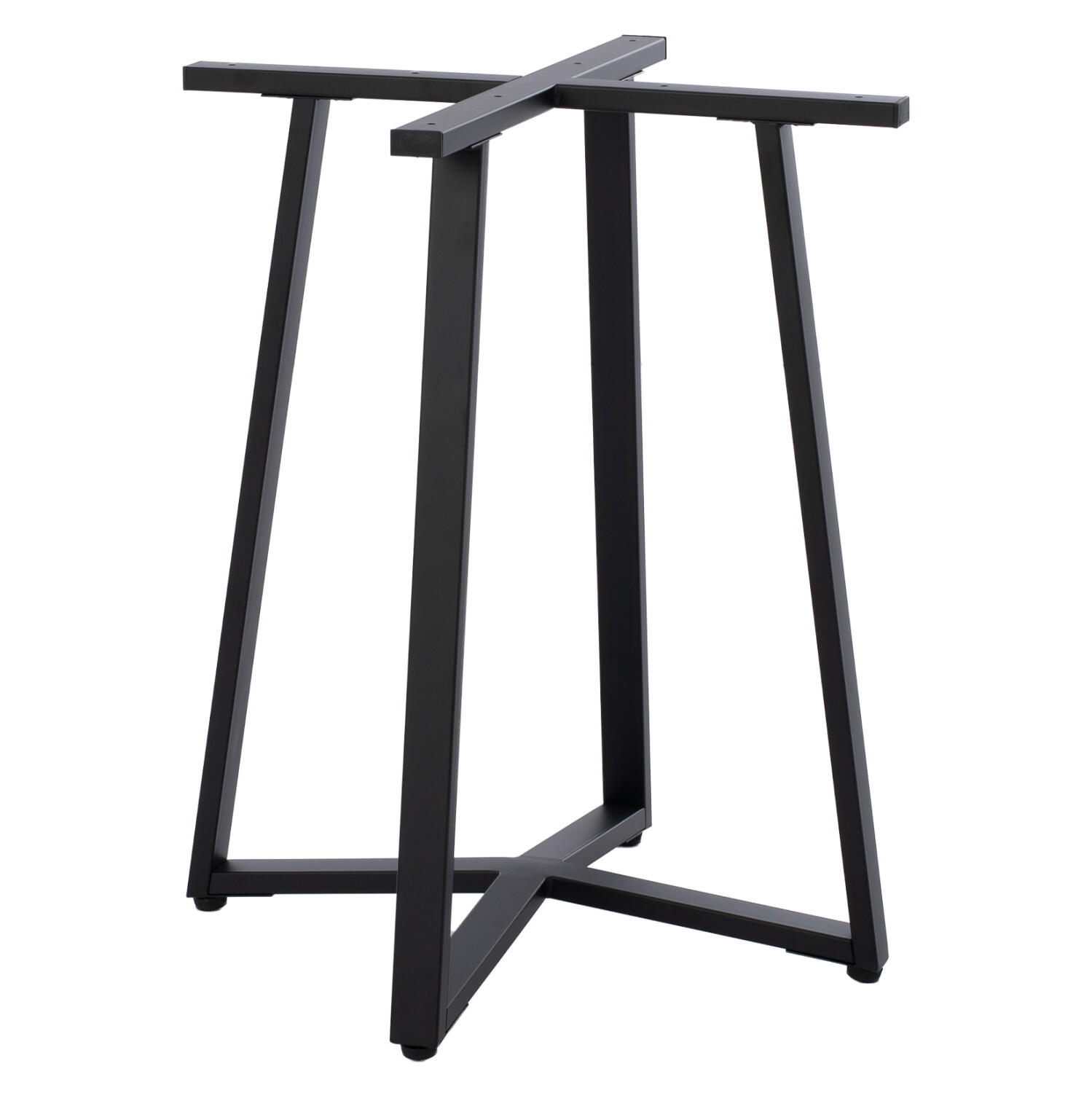 basi-trapezioy-mayri-metalliki-fb947001- Βαση Τραπεζιου Μαυρη Μεταλλικη HM470.01 60x60x72υ Εκ. - Image 1