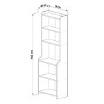 Βιβλιοθηκη Neat HM18194.04 Μελαμινη Σε Φυσικο Χρωμα Ξυλου 60x30x180υεκ. - Image 2
