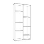 Βιβλιοθηκη Fylliana Modulus 4 Artisan Oak Χρωμα 70x33x142εκ - Image 3