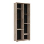 Βιβλιοθηκη Fylliana Modulus 4 Grey Oak Χρωμα 70x33x142εκ