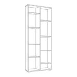 Βιβλιοθηκη Fylliana Modulus 5 Λευκο Χρωμα 70x33x177εκ - Image 3