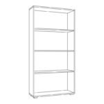 Βιβλιοθηκη Fylliana Ordina 4 Grey Oak Χρωμα 70x25x142εκ - Image 3