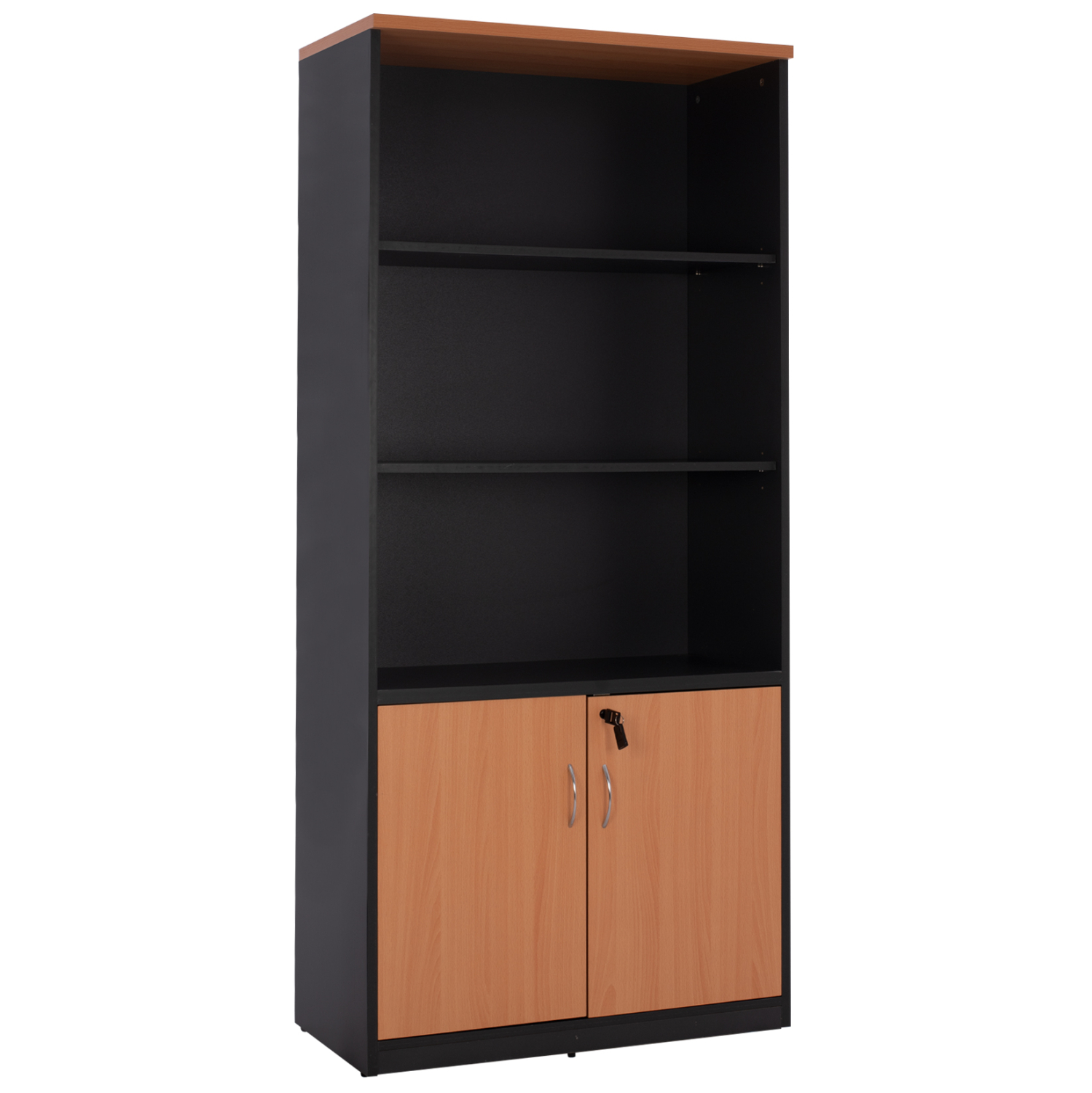 bibliothiki-grafeioy-epaggelmatiki-80ch3 Βιβλιοθηκη Γραφειου Επαγγελματικη Abelina 80χ39χ179υεκ.hm2014.01 Σε Χρωμα Οξια Με 2 Πορτες - Image 1