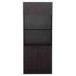 Βιβλιοθηκη Γραφειου Επαγγελματικη Rosewood HM2089 Μελαμινη Γκρι-Wenge 80χ40χ200υεκ.
