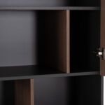 Βιβλιοθηκη Γραφειου Mavix HM2160 Μελαμινη Γκρι-Καρυδι 80χ40χ180υεκ. - Image 8