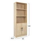 Βιβλιοθηκη Μελαμινης Ensley HM2027.03 Sonama Με Χερουλι 60x30x180εκ - Image 2