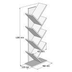 Βιβλιοθηκη Liana Μελαμινης Λευκο 46x22x128,5yεκ.hm9028.13 - Image 2