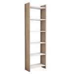 Βιβλιοθηκη Classiker HM9226.12 Μελαμινης Sonοma-Λευκο 48,5x22x160υεκ. - Image 4