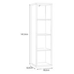 Βιβλιοθηκη Montaro Sage Χρωμα 39x33x142εκ - Image 4