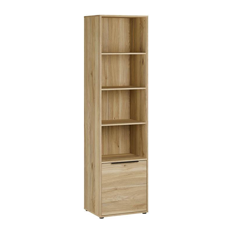 bibliothiki-rafiera-aria-mauvella-oak-chroma-54x42x200ek1779200103 Βιβλιοθηκη-Ραφιερα Aria Mauvella Oak Χρωμα 54x42x200εκ - Image 1