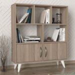 Βιβλιοθηκη-Ραφιερα Fylliana Orbit Grey Oak 90*22*105 - Image 2