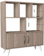 Βιβλιοθηκη-Ραφιερα Fylliana Orbit Grey Oak 90*22*105 - Image 5