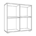 Βιβλιοθηκη-Ραφιερα Fylliana Smart 4p 18 Artisan Χρωμα 74x29x76εκ - Image 4