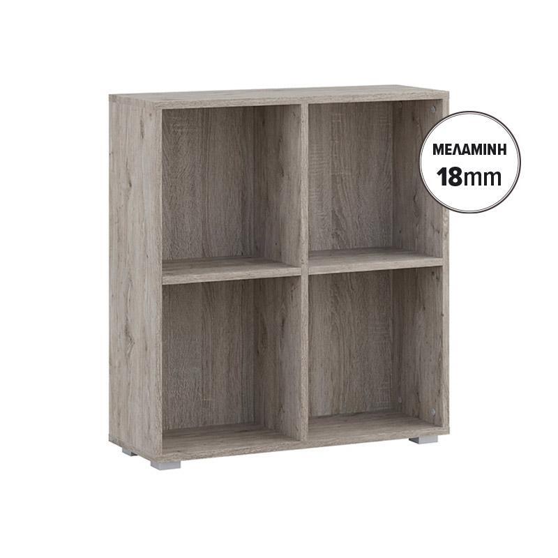 bibliothiki-rafiera-fylliana-smart-4p-18-grey-oak-chroma-74x29x76ek1784702101 Βιβλιοθηκη-Ραφιερα Fylliana Smart 4p 18 Grey Oak Χρωμα 74x29x76εκ - Image 1