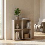 Βιβλιοθηκη-Ραφιερα Fylliana Smart 4p Cashmere Χρωμα 74x25x76εκ - Image 2