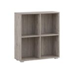 Βιβλιοθηκη-Ραφιερα Fylliana Smart 4p Grey Oak Χρωμα 74x25x76εκ