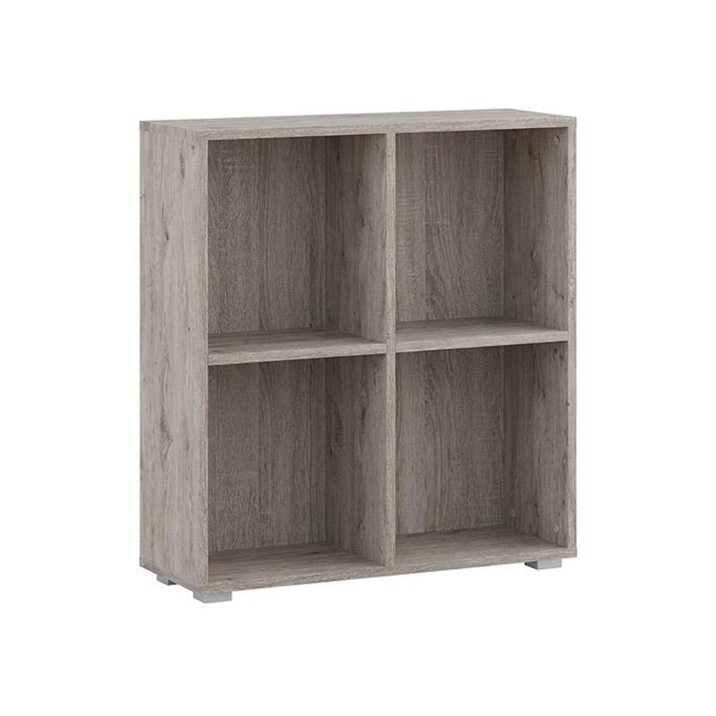 bibliothiki-rafiera-fylliana-smart-4p-grey-oak-chroma-74x25x76ek1780652708 Βιβλιοθηκη-Ραφιερα Fylliana Smart 4p Grey Oak Χρωμα 74x25x76εκ - Image 1