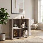 Βιβλιοθηκη-Ραφιερα Fylliana Smart 4p Grey Oak Χρωμα 74x25x76εκ - Image 2