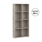 Βιβλιοθηκη-Ραφιερα Fylliana Smart 8p 18 Grey Oak Χρωμα 74x29x146εκ