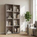 Βιβλιοθηκη-Ραφιερα Fylliana Smart 8p 18 Grey Oak Χρωμα 74x29x146εκ - Image 2