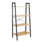 Βιβλιοθηκη-Ραφιερα Με 4 Ραφια Fylliana Fonzy Sonoma Χρωμα 64x34x130εκ