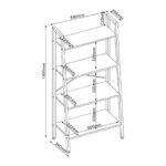 Βιβλιοθηκη-Ραφιερα Με 4 Ραφια Fylliana Fonzy Sonoma Χρωμα 64x34x130εκ - Image 2