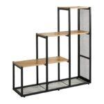 Βιβλιοθηκη-Ραφιερα Μεταλλικη Fylliana Edge 2276 Sonoma-Artisan Χρωμα 106x33x112εκ