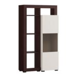 Βιτρινα Argyll 1k 1vs Op 138 Cashmere Με Dark Tailor Oak Χρωμα 77x35x138εκ
