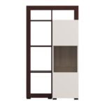 Βιτρινα Argyll 1k 1vs Op 138 Cashmere Με Dark Tailor Oak Χρωμα 77x35x138εκ - Image 3