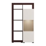 Βιτρινα Argyll 1k 1vs Op 138 Cashmere Με Dark Tailor Oak Χρωμα 77x35x138εκ - Image 5