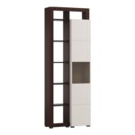 Βιτρινα Argyll 1k VS1 Op 215 Cashmere Με Dark Tailor Oak Χρωμα 77x35x215εκ