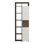 Βιτρινα Argyll 1k VS1 Op 215 Cashmere Με Dark Tailor Oak Χρωμα 77x35x215εκ - Image 3