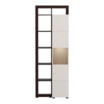Βιτρινα Argyll 1k VS1 Op 215 Cashmere Με Dark Tailor Oak Χρωμα 77x35x215εκ - Image 5