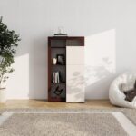 Βιτρινα Argyll 1k1v Op 138 Cashmere Με Dark Tailor Oak Χρωμα 77x35x138εκ - Image 2