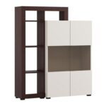 Βιτρινα Argyll 2k VS2 Op 138 Cashmere Με Dark Tailor Oak Χρωμα 116x35x138εκ