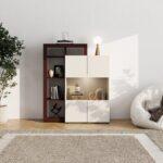 Βιτρινα Argyll 2k VS2 Op 138 Cashmere Με Dark Tailor Oak Χρωμα 116x35x138εκ - Image 2