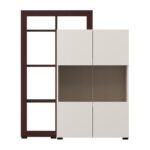Βιτρινα Argyll 2k VS2 Op 138 Cashmere Με Dark Tailor Oak Χρωμα 116x35x138εκ - Image 3