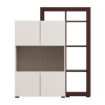 Βιτρινα Argyll 2k VS2 Op 138 Cashmere Με Dark Tailor Oak Χρωμα 116x35x138εκ - Image 6