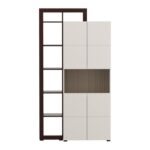 Βιτρινα Argyll 2k VS2 Op 215 Cashmere Με Dark Tailor Oak Χρωμα 116x35x215εκ - Image 3