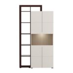 Βιτρινα Argyll 2k VS2 Op 215 Cashmere Με Dark Tailor Oak Χρωμα 116x35x215εκ - Image 5