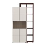 Βιτρινα Argyll 2k VS2 Op 215 Cashmere Με Dark Tailor Oak Χρωμα 116x35x215εκ - Image 6