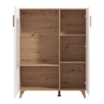 Βιτρινα Bretagna 2k VS1 Artisan Oak-Λευκο High Gloss Foil 96x35x125εκ A.p.r - Image 4