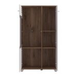 Βιτρινα Burgundy 2k VS1 140 Λευκο-Flagstaff Oak-Λευκο High Gloss Foil 79x40x139,5εκ S.p.k - Image 4
